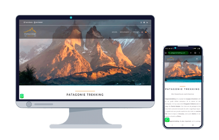 diseño web patagonie trekking